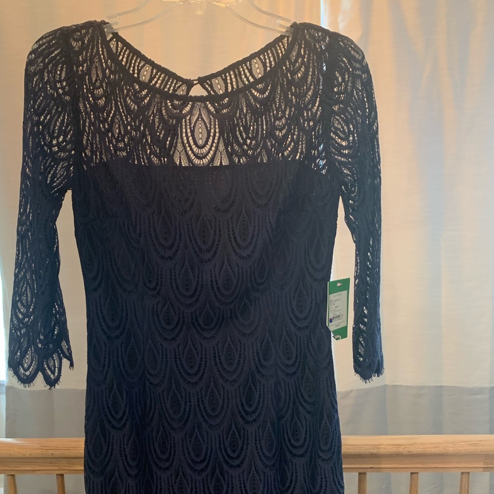 Navy Blue Lace Lilly Pulitzer Cocktail Dress